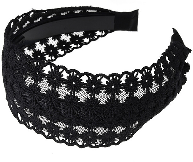 수스다 플라워 레이스 와이드 헤어밴드 82