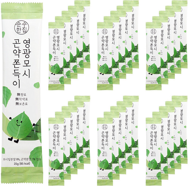 순수한집 영광모시 곤약 쫀득이, 375g, 2개