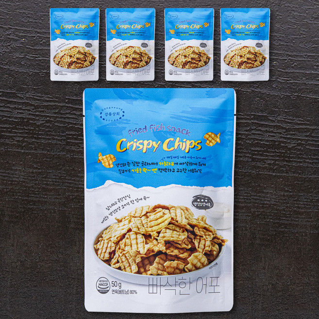 강릉상회 빠삭한 어포, 50g, 5개