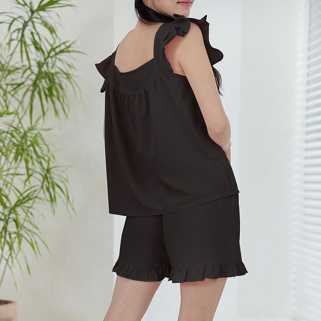 글램공감 여성용 냉감 마이걸 나시 프릴 투피스 잠옷 세트