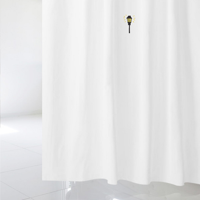 디자인수풀 빈티지 스타일 샤워 커튼 + 플라스틱 고리 12p + 커튼봉 풀세트