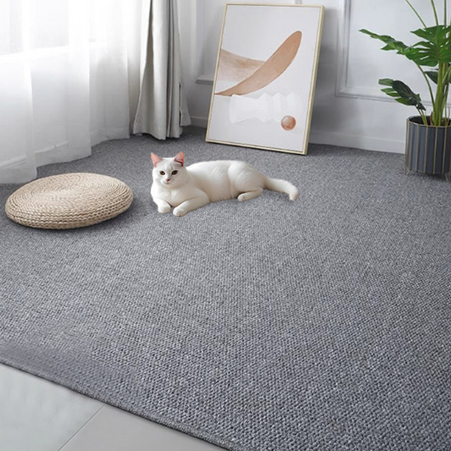 딩동펫 반려동물 사계절 먼지없는 물세탁 미끄럼방지 러그, 그레이, 1개