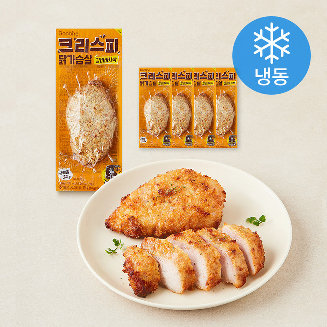 굽네 크리스피 닭가슴살 갈비바사삭 (냉동), 110g, 5개, 1개입