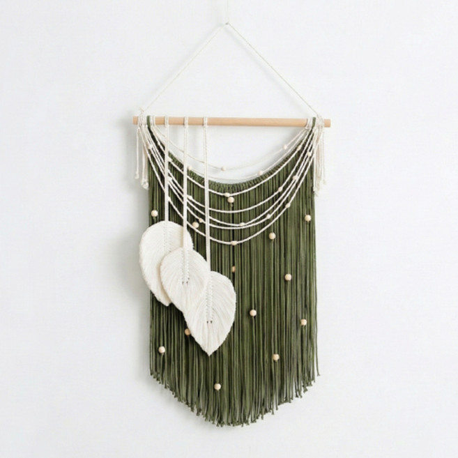 더플로우커머스 공간을 채우는 벽장식 월데코 보헤미안 마크라메, 포레스트그린