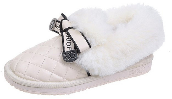 엘쏘 여성용 패딩 퍼 슬립온