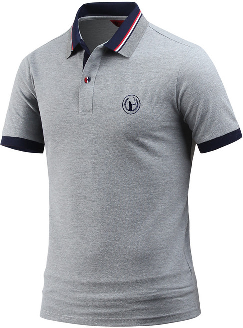 다꾸앙 남성용 레딧고 PK 반팔 자수 카라 티셔츠 E04JKA_JC3851