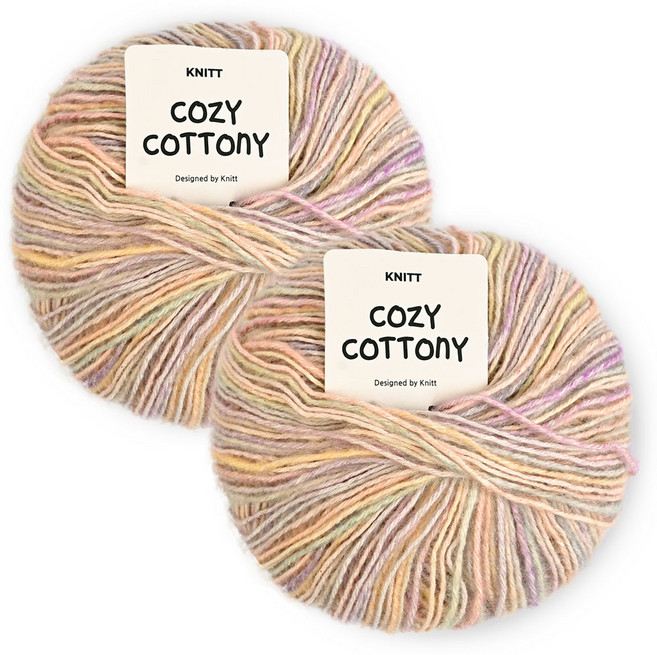 니뜨 코지 코트니 뜨개실 50g, 10 소프트믹스, 2개