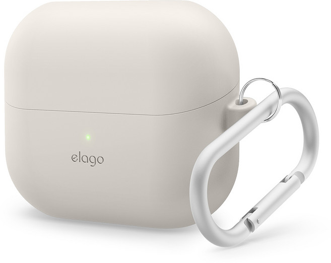 엘라고 실리콘 행 케이스, 갤럭시 버즈3 / 버즈3 프로 / 버즈3 FE, 스톤, 1개