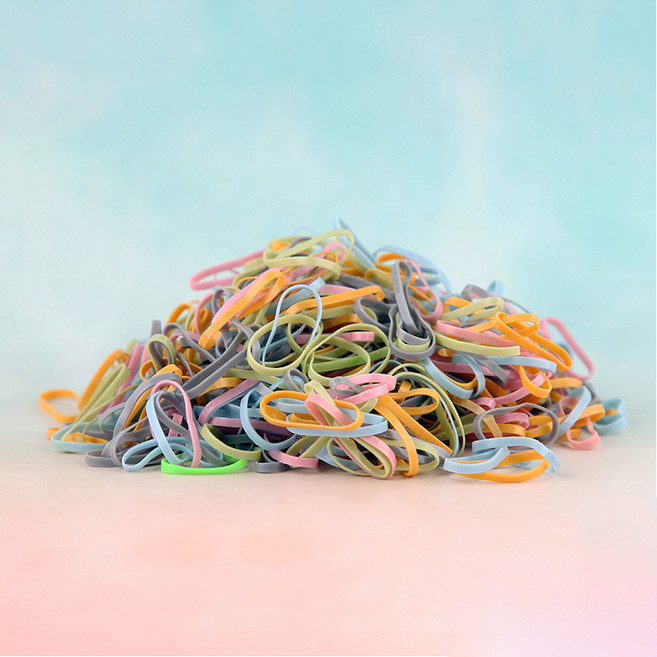 대용량 TPU 고탄력 컬러 머리 헤어끈 2000p 세트