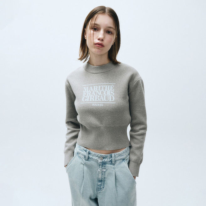 MaritheFrancoisGirbaud 女款 CLASSIC LOGO 短版針織衫