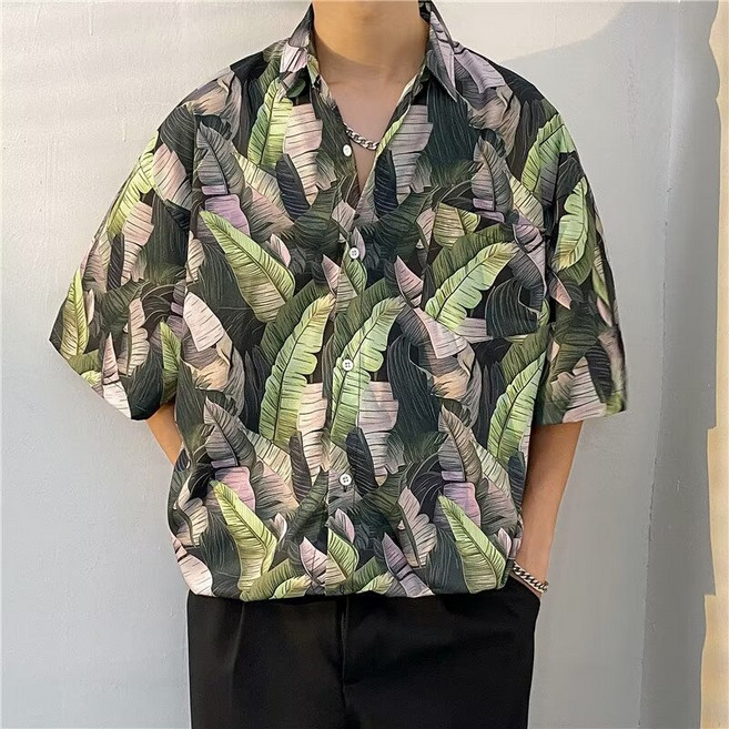 男士大尺碼夏威夷襯衫 5120
