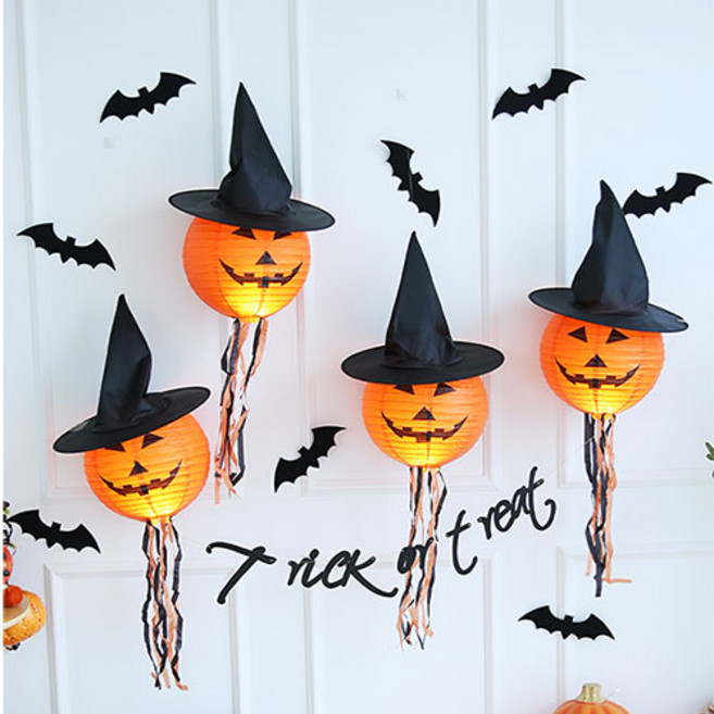 파티해 할로윈 수염등 장식 세트, 호박, 1세트