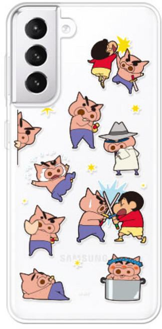 코쿼드 짱구는못말려 스티커 클리어 휴대폰 케이스