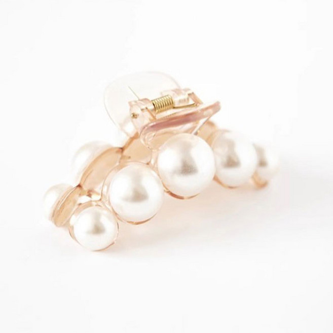 모던 진주 중형 헤어집게핀