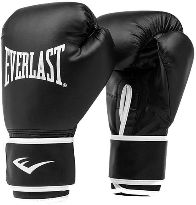 EVERLAST 核心2 拳擊訓練雙手手套, 黑色, 1組