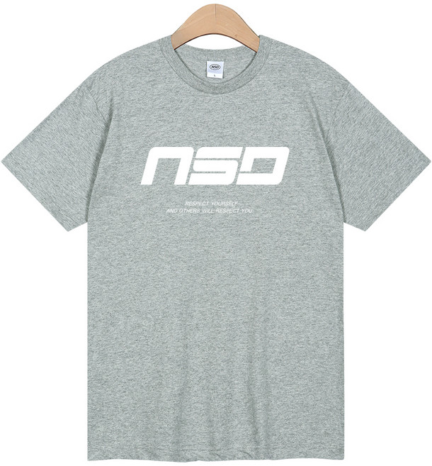 NSD 남여공용 통기성 17수 리스펙트 타이핑 빅로고 반팔 티셔츠
