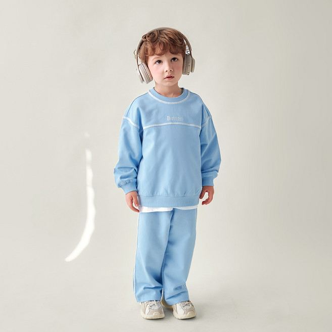 WALTONKIDS 兒童縫線舒適上下套裝