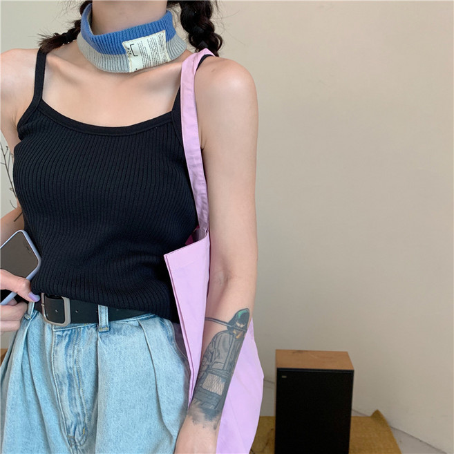 PEONIST 女款羅紋修身細肩帶背心