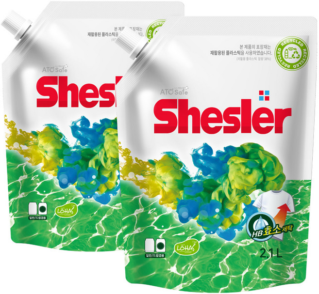 쉬슬러 액상세제 유칼립투스 리필, 2.1L, 2개