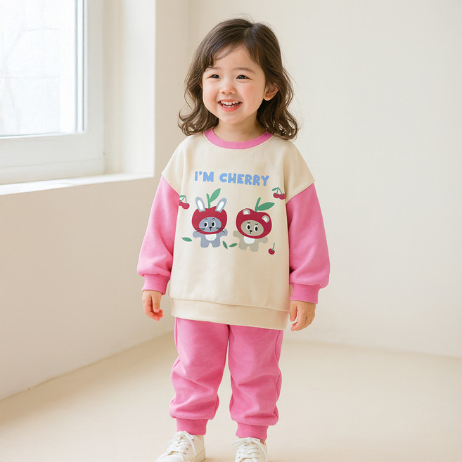 키즈꼬모 아동용 체리친구 상하의 세트