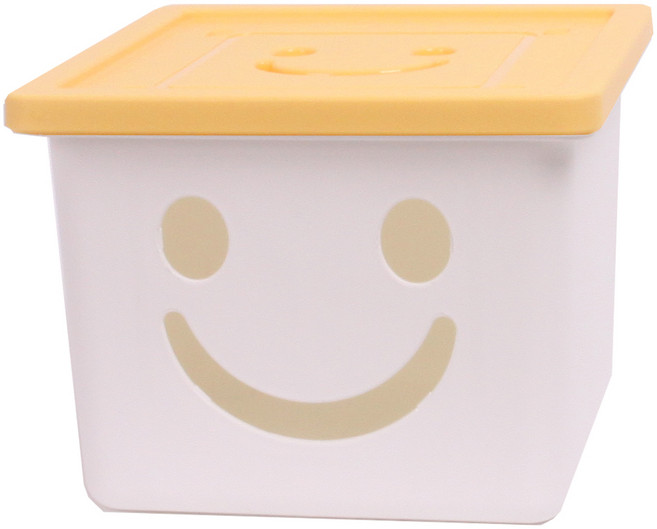 보노하우스 화이트 미니 해피박스, 옐로우, 200 x 200 x 140 mm, 1개