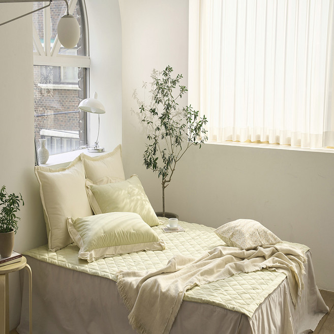 더플레오 60수 아사 순면 패드, 민트그린