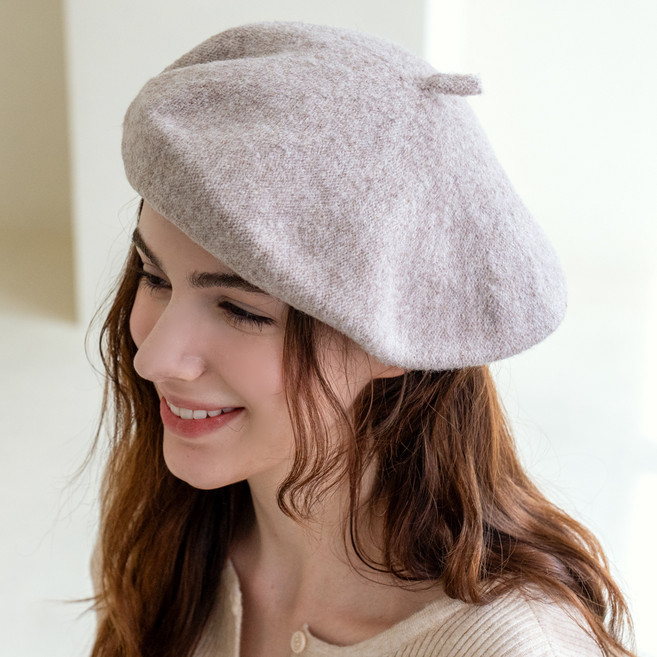 女款針織貝雷帽