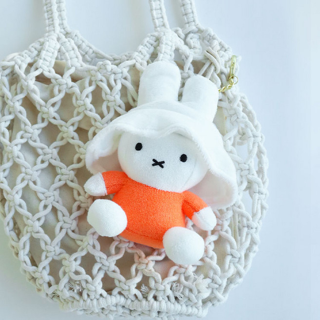 miffy 米飛 幽靈包包吊飾娃娃, 1個, 橘色, 15cm