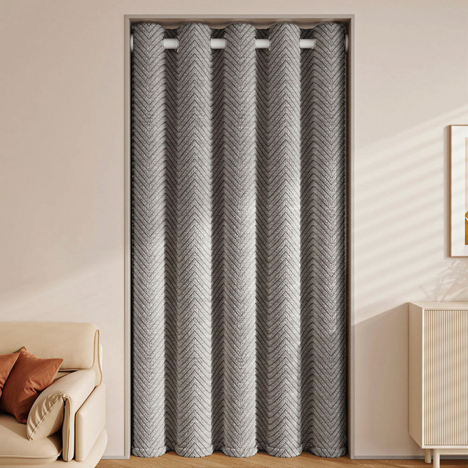 지앤와이 외풍막이 단열 4중직 두꺼운 극세사 누빔 암막 커튼