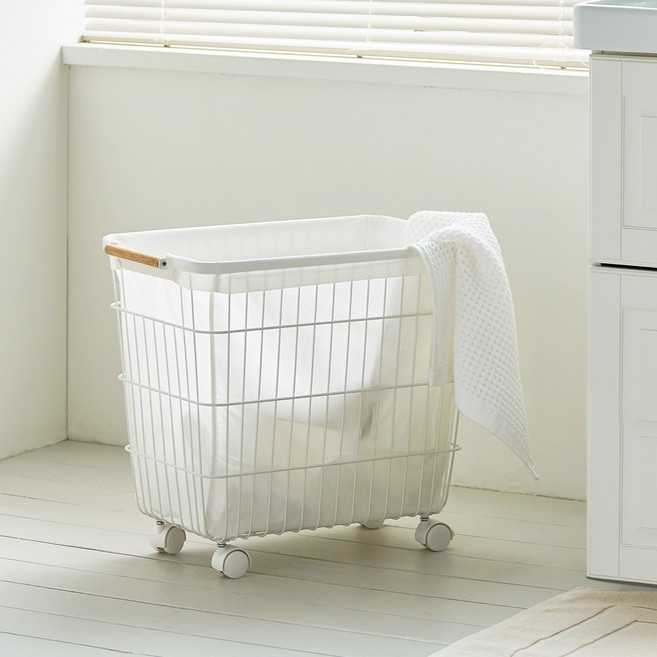 메종드꼼마 플레인 빨래바구니, 화이트