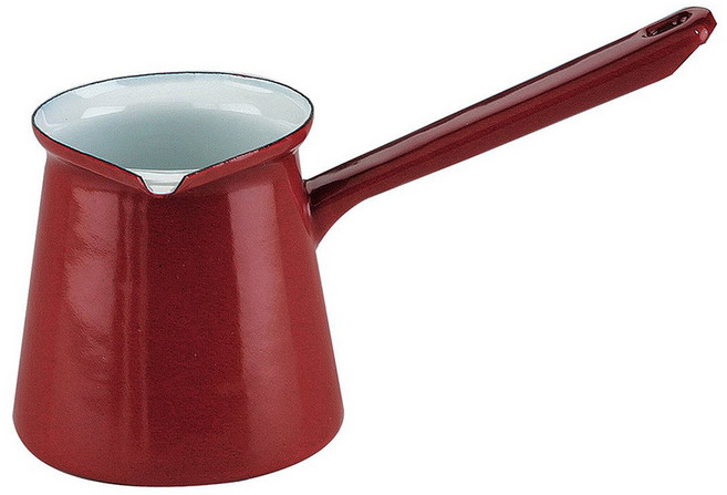 ibili 琺瑯土耳其咖啡壺 紅色, 土耳其咖啡壺, 500ml, 1個