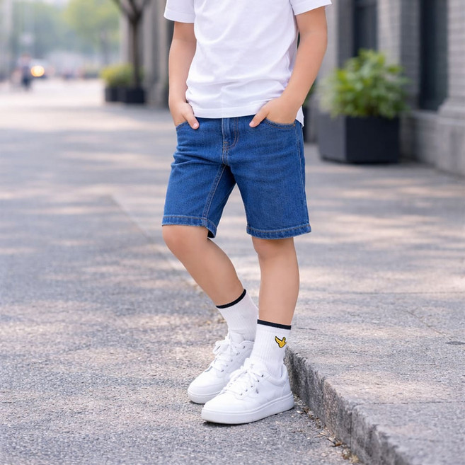 MARK GONZALES KIDS 兒童羅紋刺繡中筒襪4雙