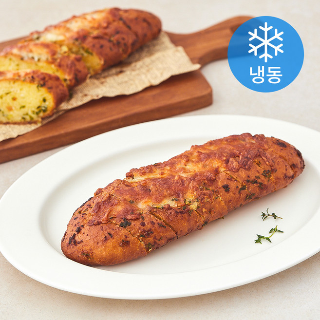 프레시오늘 우리밀 25% 리얼버터 자연치즈99% 직접 갈아만든 양파마늘바게트 (냉동), 130g, 1개