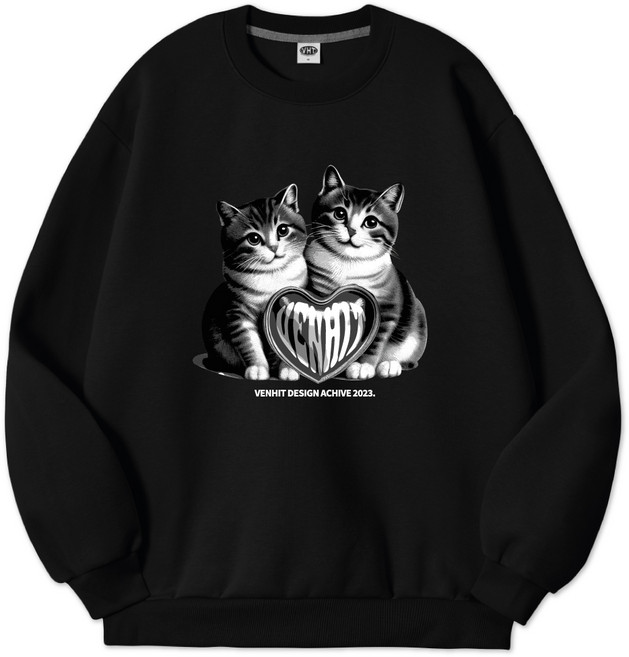벤힛 블랙캣 코튼 스웨트셔츠 맨투맨