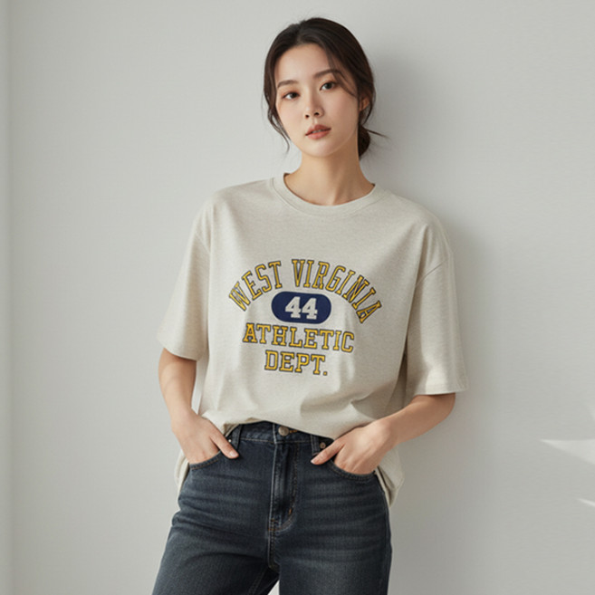 레몬소울 여성용 WV 오버핏 반팔 티셔츠