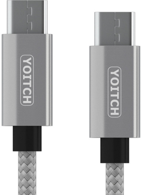 요이치 웨이크 CC플러스 C to C 고속충전케이블 60W, 실버, 150cm, 1개