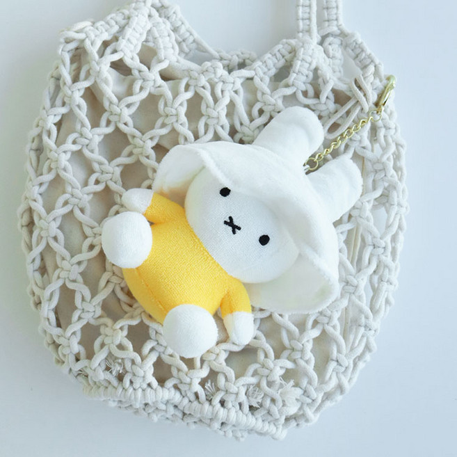 many A little Miffy 幽靈包包吊飾娃娃, 1個, 黃色, 15cm