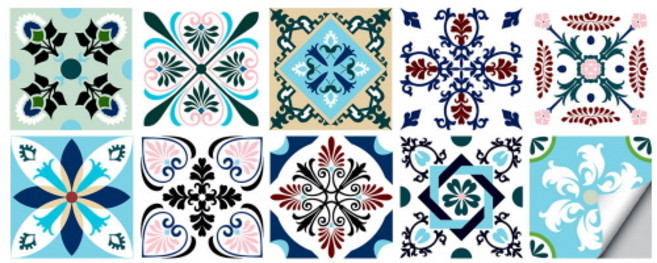 더하데스 욕실 타일스티커 10p, 12