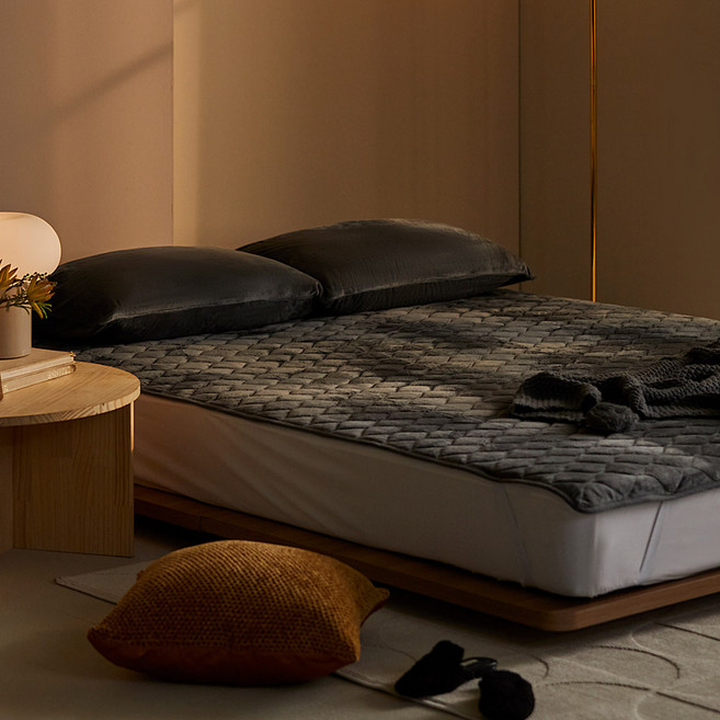 마르셀린 굿드림 알러쉴드 극세사 누빔 방수 패드, 다크그레이