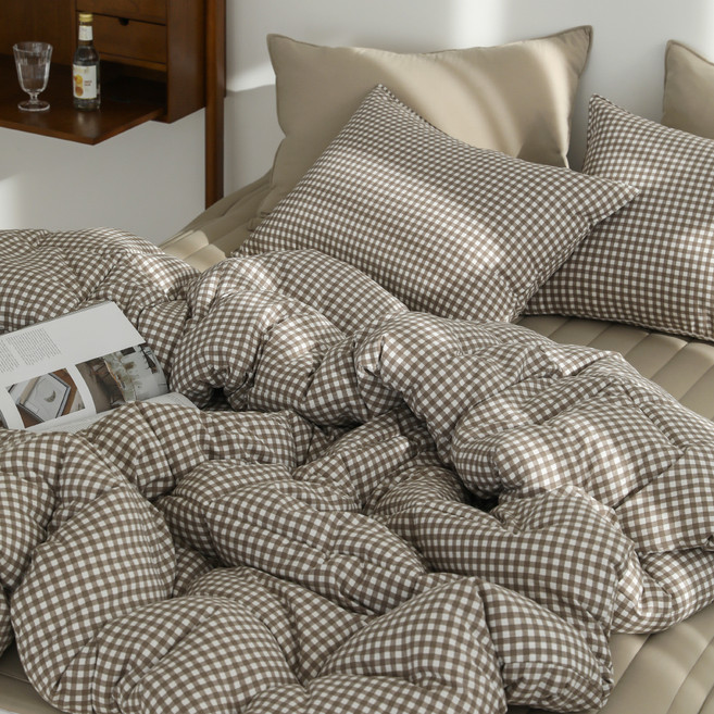 헬로우슬립 런던체크 사계절 차렵이불 세트