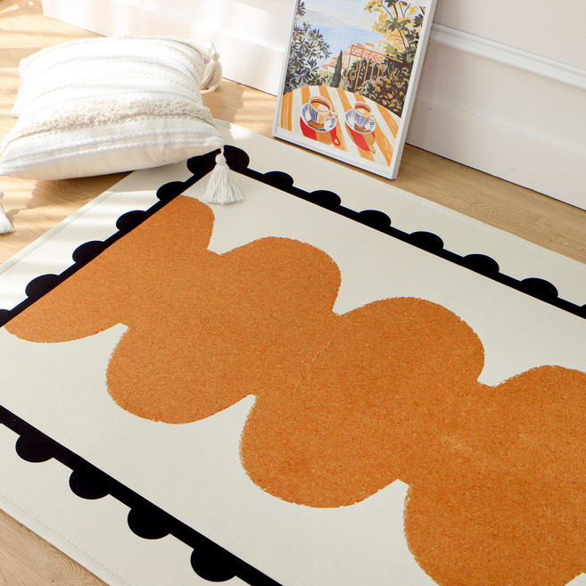 레시앙뜨 먼지없는 생활방수 모던 레트로 DTP 단모 러그 카페트