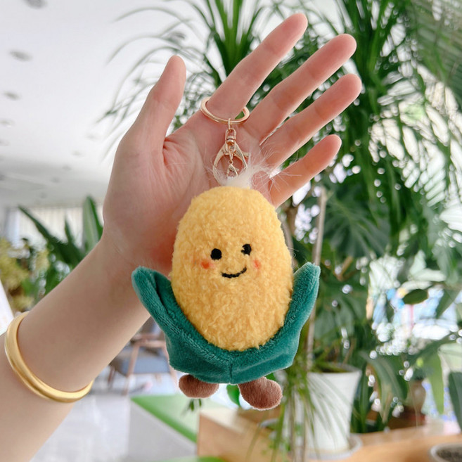 올웨일리 채소 인형 가방 키링, 옥수수, 1개