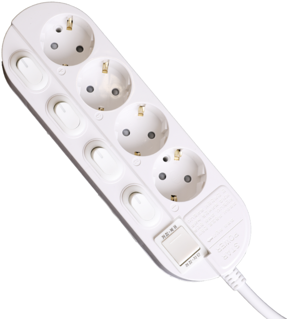 이어지다 국산 개별 스위치 멀티탭 4구, 10m, 1개