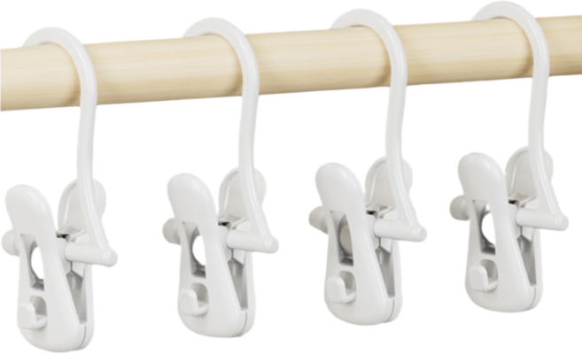해피굿즈 다용도 강력고정 빨래집게, 화이트, 4개