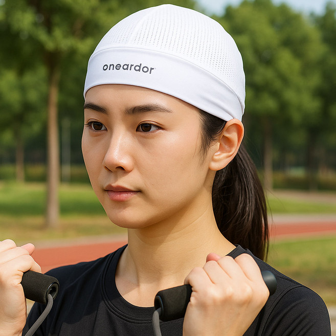 원아더 아이스 메쉬 스컬캡, 화이트, 2개