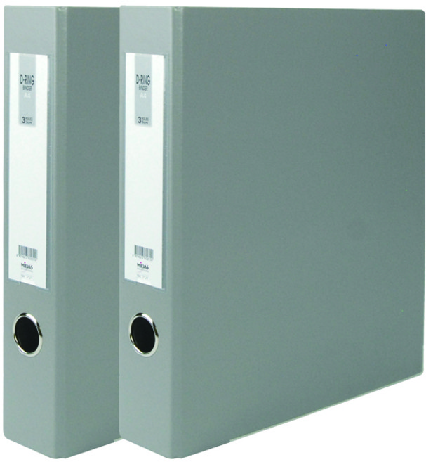 마이다스 D링 합지 바인더 명찰형 3공 A4 5cm, 회색, 2개