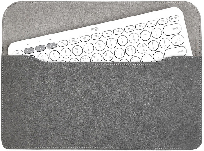 BOHO 블루투스 키보드 휴대용 스웨이드 파우치 호환 로지텍 K380 MX Keys Mini, 차콜, 1개