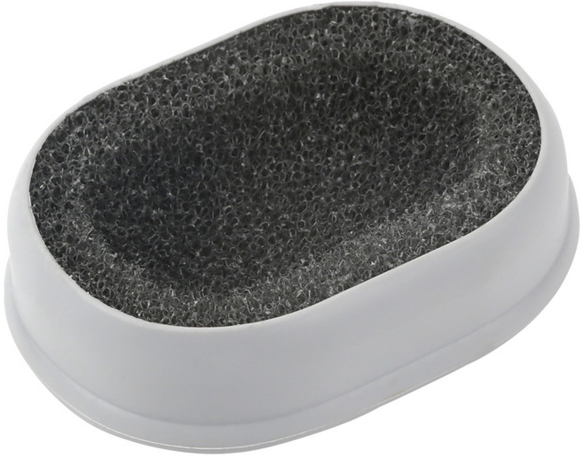 새드리 논슬립 비누받침 + 스펀지, 시크그레이, 1개