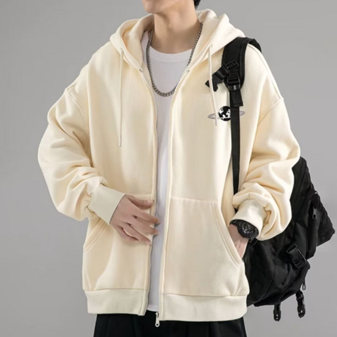 JTL 男士 Planet 街頭穿搭時尚連帽拉鍊外套