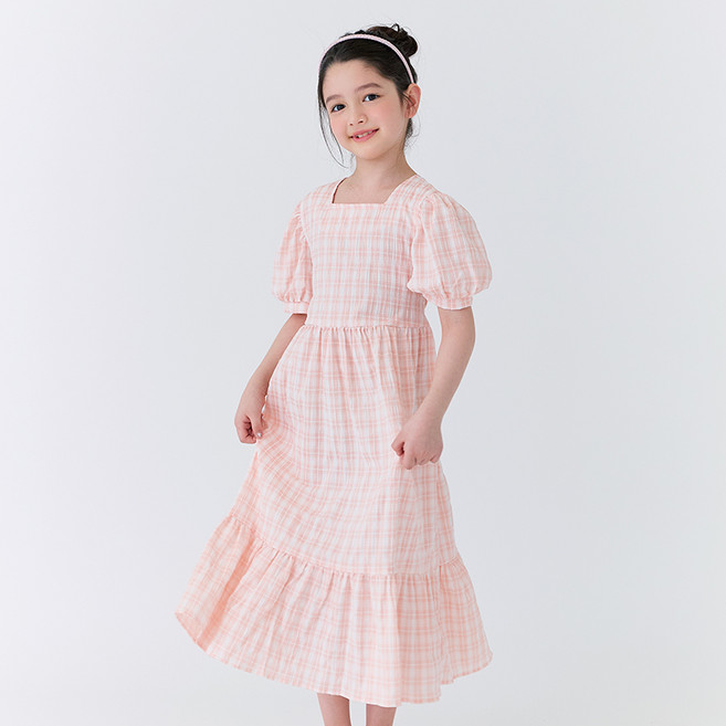 Bebezoo 女童Ruby格紋長版連身裙